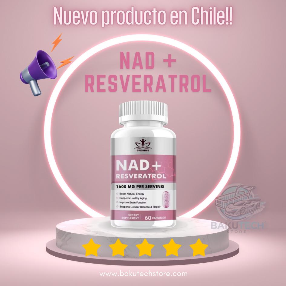 NAD+ Resveratrol 1600MG - 60 capsulas