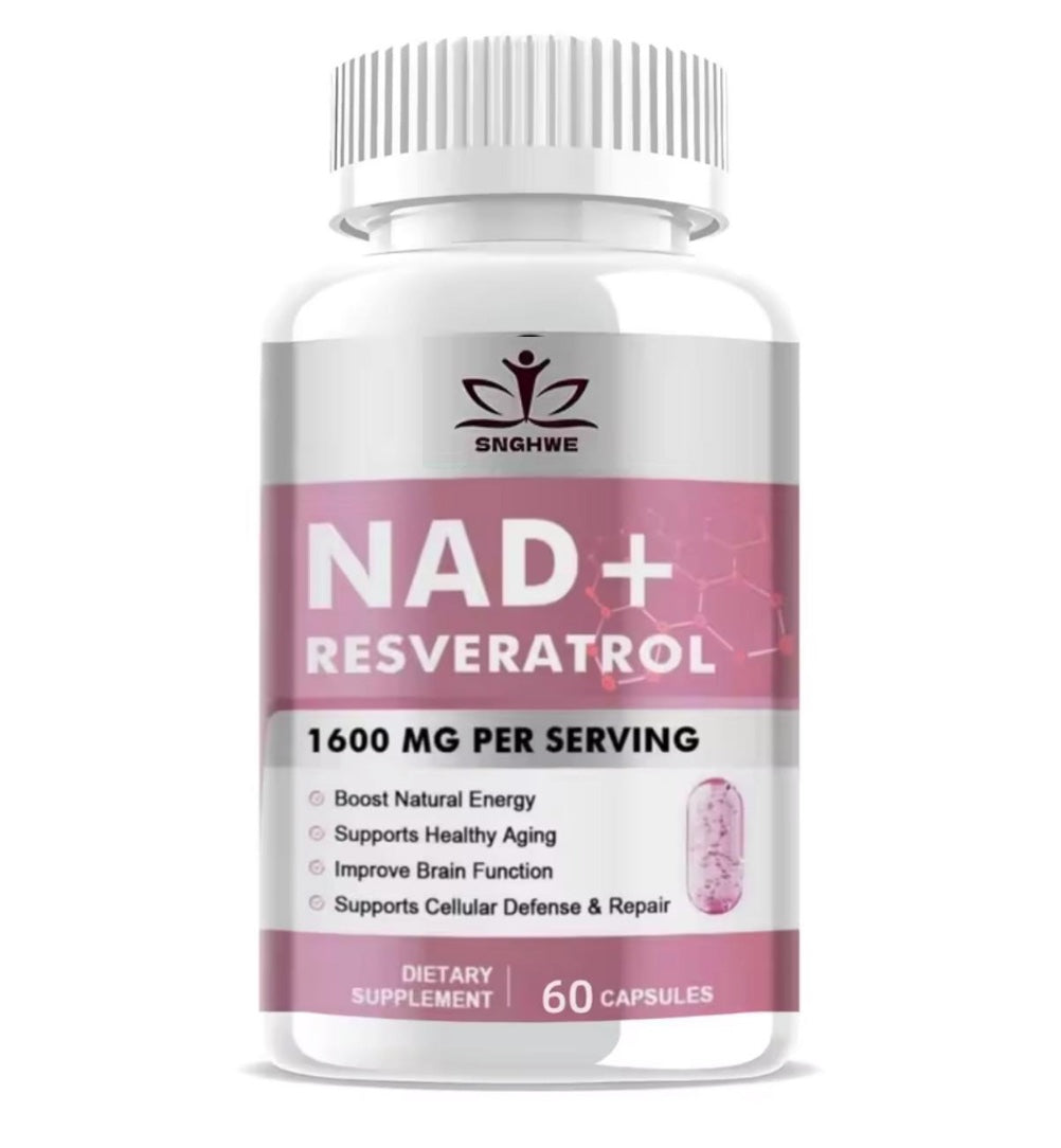 NAD+ Resveratrol 1600MG - 60 capsulas